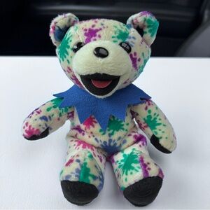 NWOT MASTERPIECE Grateful Dead Liquid Blue Purple Green Beanie Bear